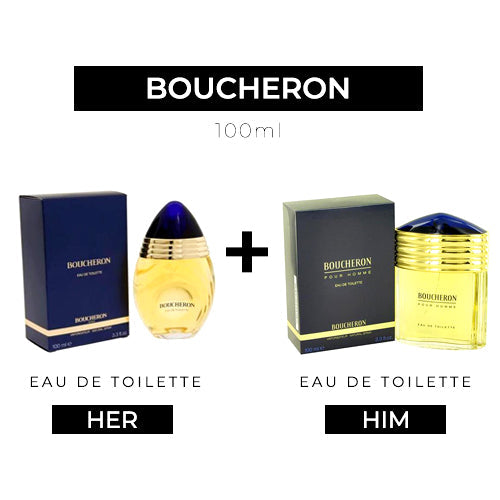 Boucheron 100ml EDT Women + 100ml EDT Men by Boucheron