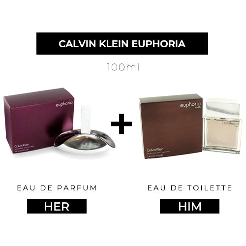 Euphoria 100ml EDP Women +100ml EDT Men by Calvin Klein