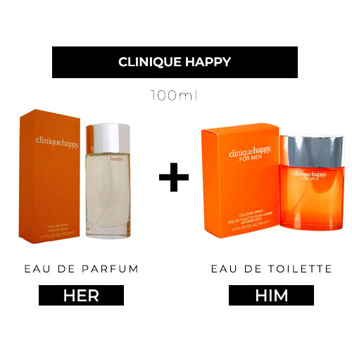 Happy 100ml EDP Women + 100ml EDT Men by Clinique