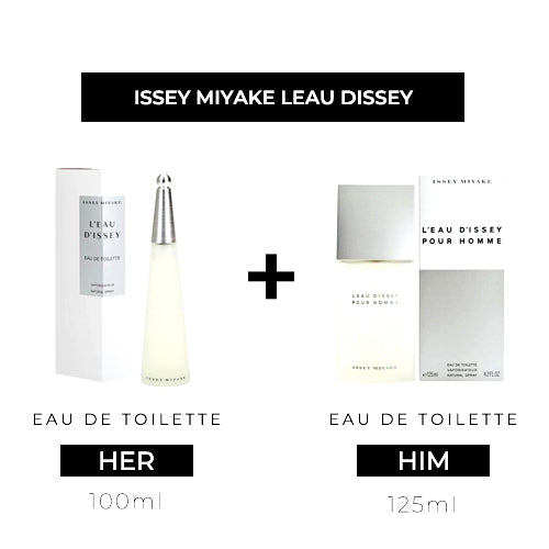 L'eau D'issey 100ml EDT Women + 125ml EDT Men by Issey Miyake