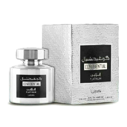 Lattafa Confidential Platinum 100ml EDP for Unisex by Lattafa