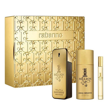 One Million 3Pc Gift Set Spray for Men by Paco Rabanne