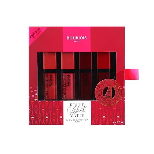 Rouge Velvet Matte Liquid Lipstick 4P Set by Bourjois