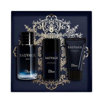 Sauvage Parfum 3Pc Gift Set for Men by Christian Dior