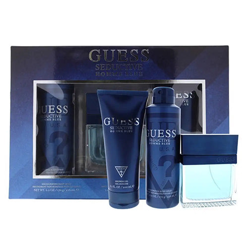 Seductive Blue 3Pc Gift Set for Men by Guess