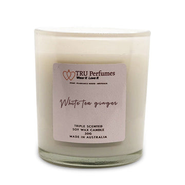 TRU White Tea Ginger Scented Soy Candles