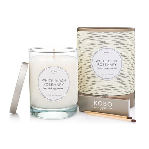 White Birch Rosemary 312g Soy Candle by Kobo Pure